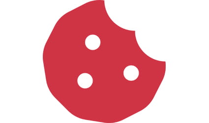 The icon is shaped like a cookies, which symbolizes cookies. Cookies are small text files stored on your computer
