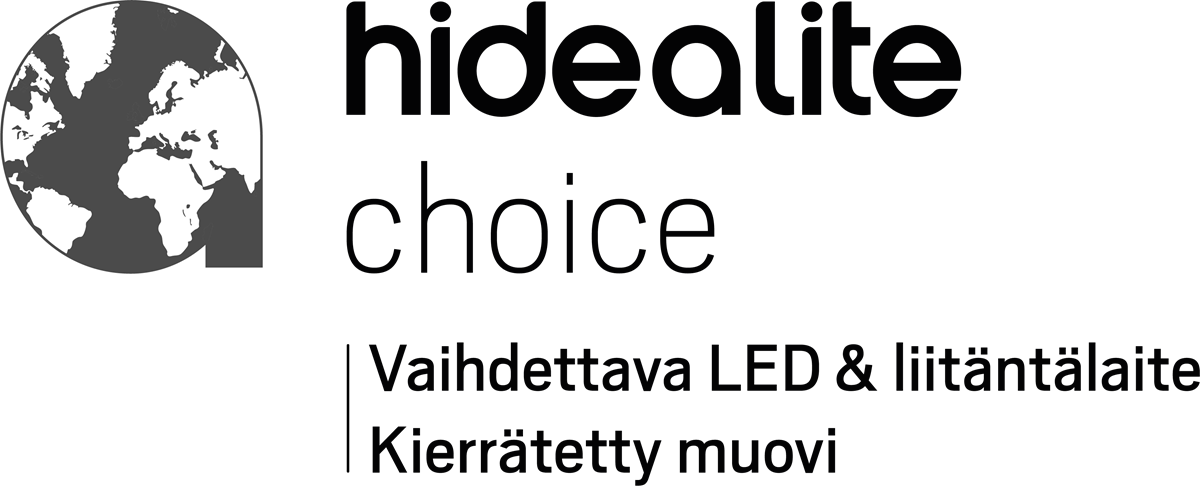 Hide-a-lite choice vaihdettava LED kierrätetty muovi