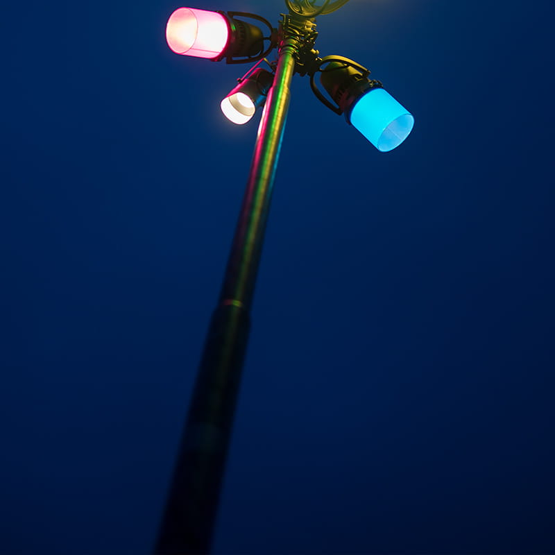 Spot It Multi from Hidealite illuminate a walkway in the Kantarellen area, Vetlanda.