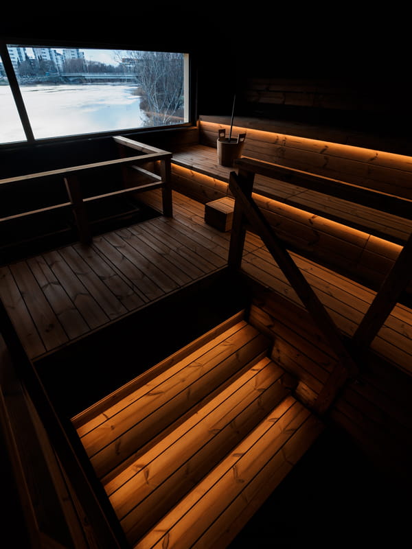 Rauha Sauna valaistus