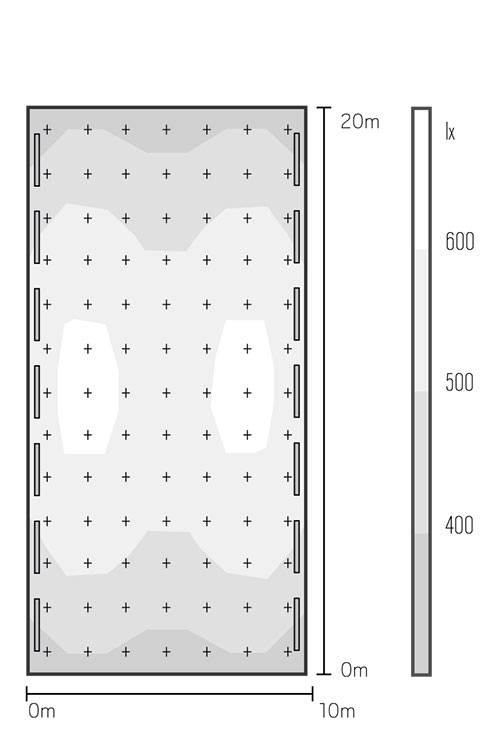 valaistus padelhalliin suunnitelma 