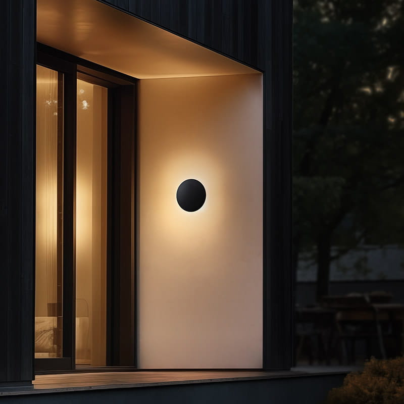 Näyttävä koristevalaisin ulkoseinään
