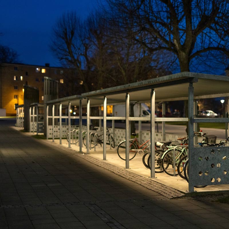 pyöräparkin valaistus