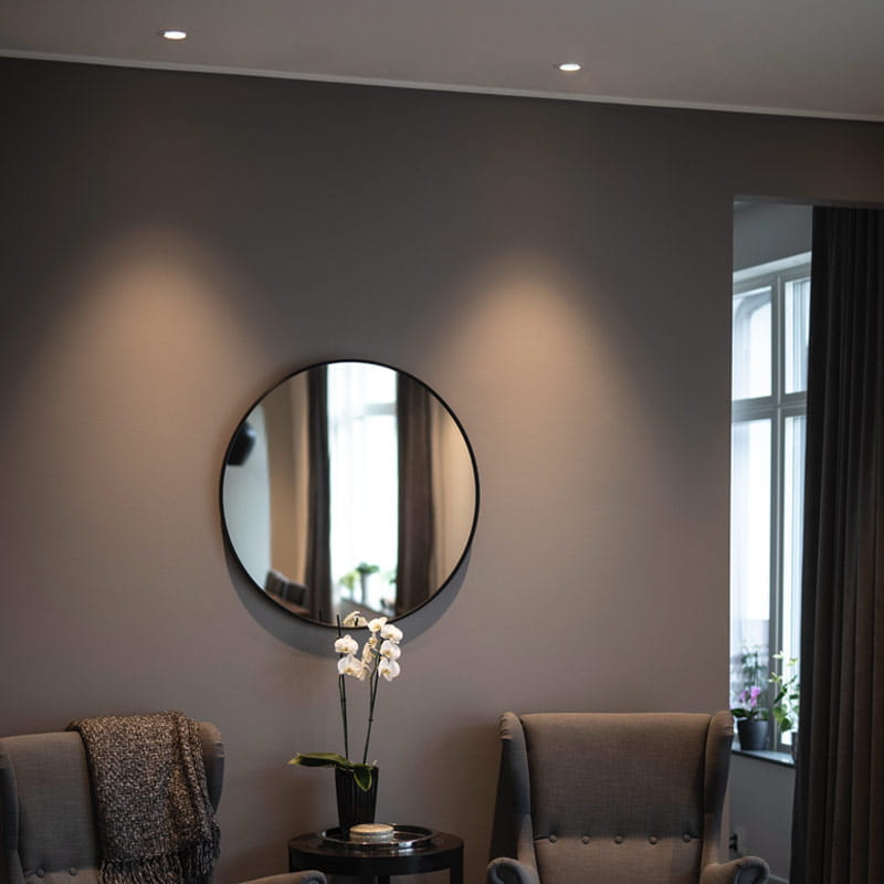 olohuoneen valaistus alasvalot