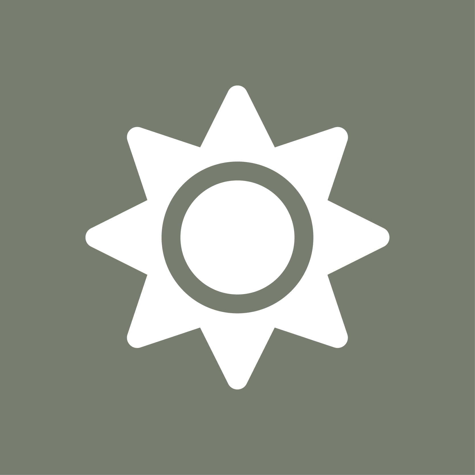 A white symbol on green background for our environmental policy at Hide-a-lite