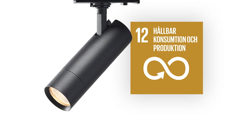 Spotlight med symbol på det globala målet nr 12