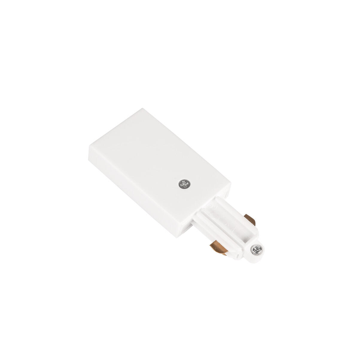 End feed LiteTrac 1-phase Left White