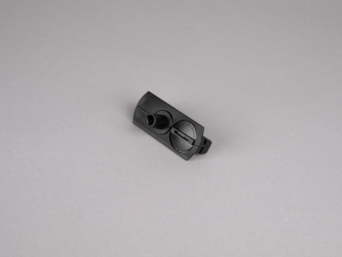 Adapter w strain relief LiteTrac 1-phase Black