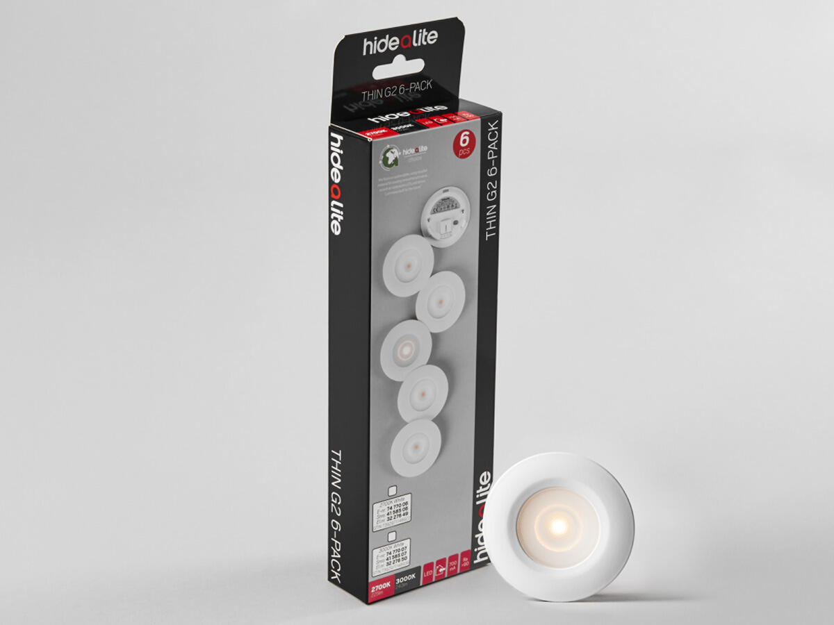 Thin G2 Hvid 2700K 6-pak