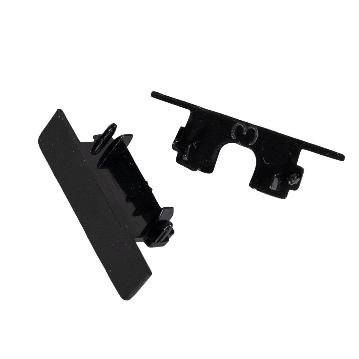 End cap Art Thin Black 2pcs