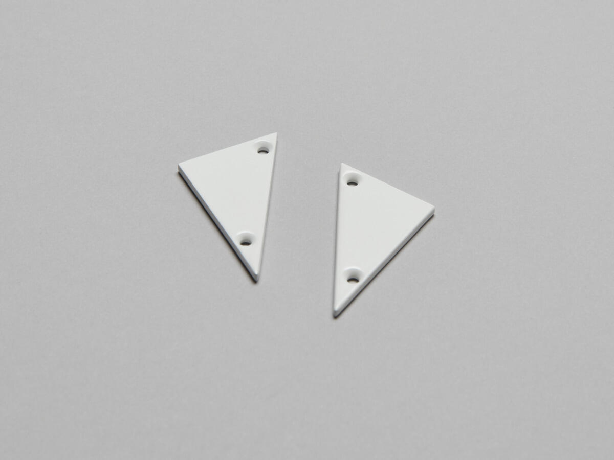 End Piece Wedge White 2 pcs