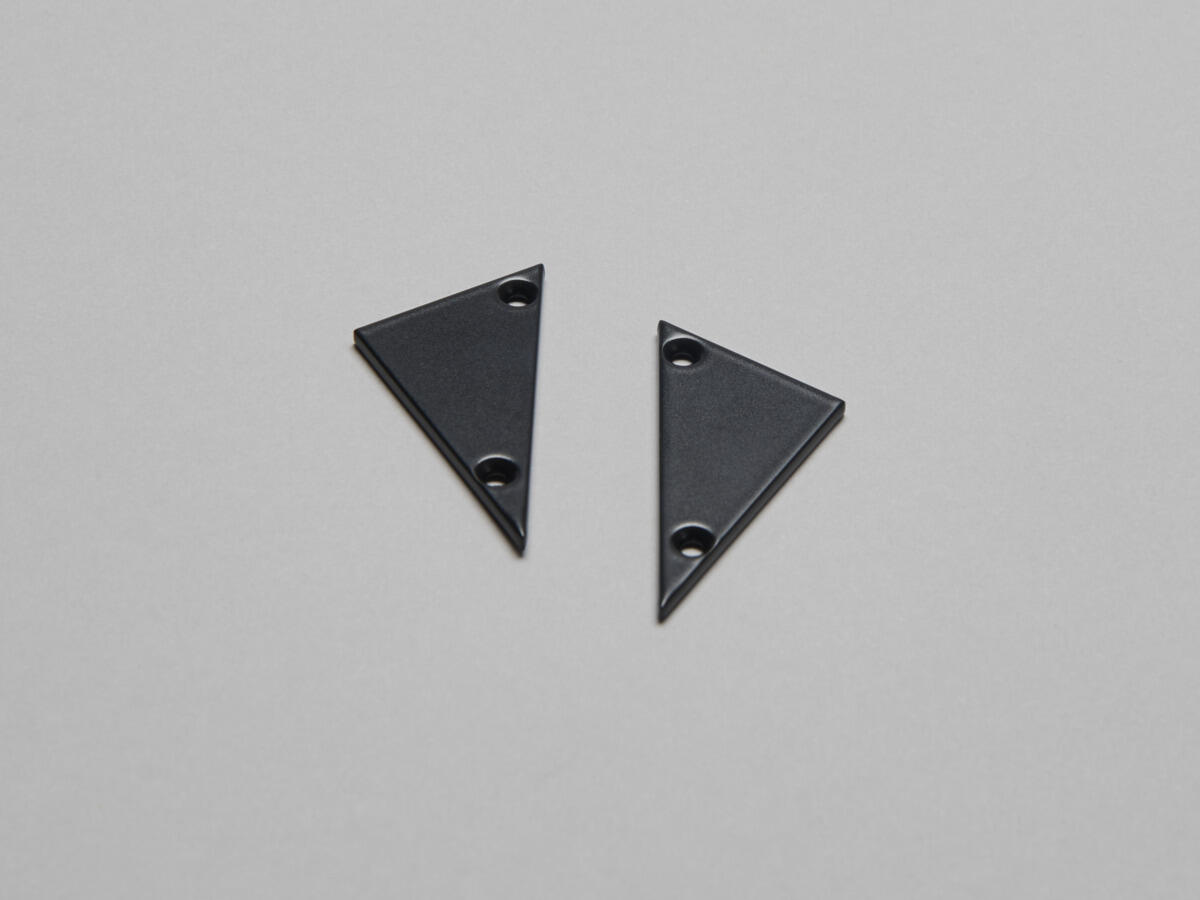 End Piece Wedge Black 2 pcs