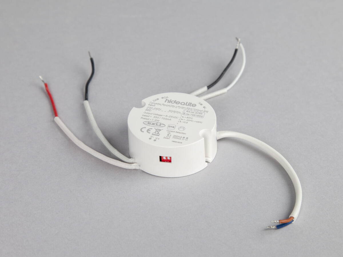 Muuntaja Round DALI/PUSH 350/700mA 9W