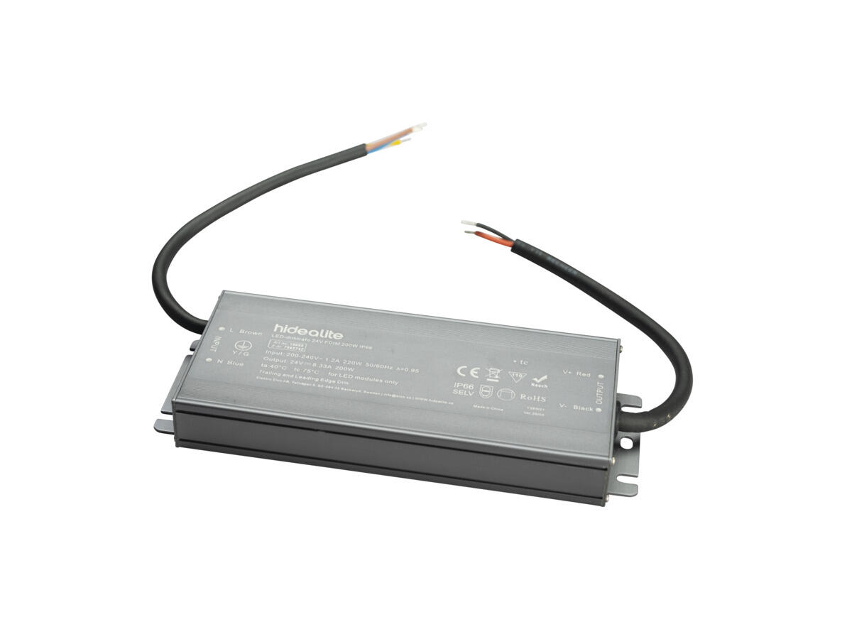 LED-himmenninmuuntaja 24V FDIM 200W IP66