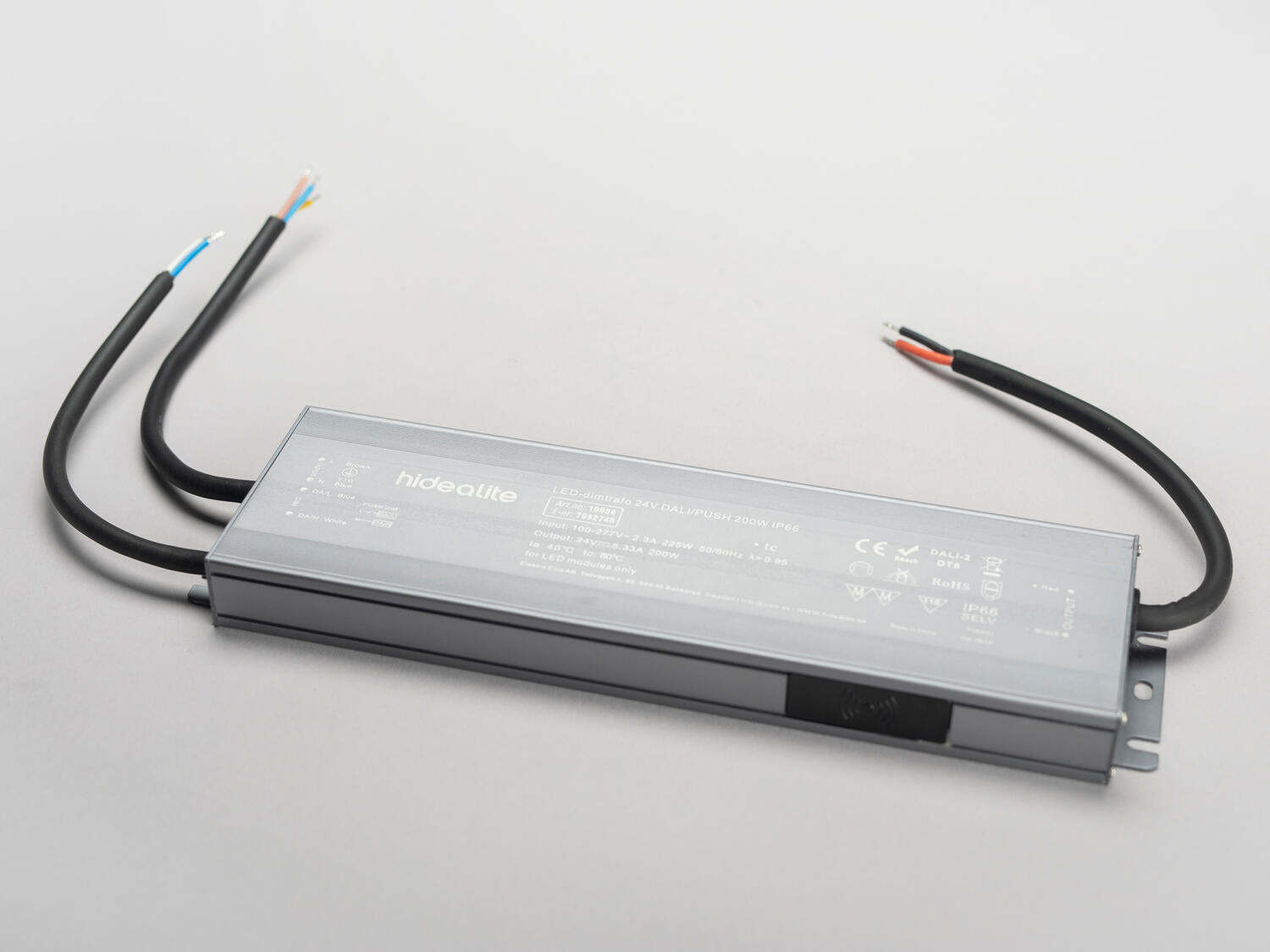 LED-himmenninmuuntaja 24V DALI/PUSH 200W IP66