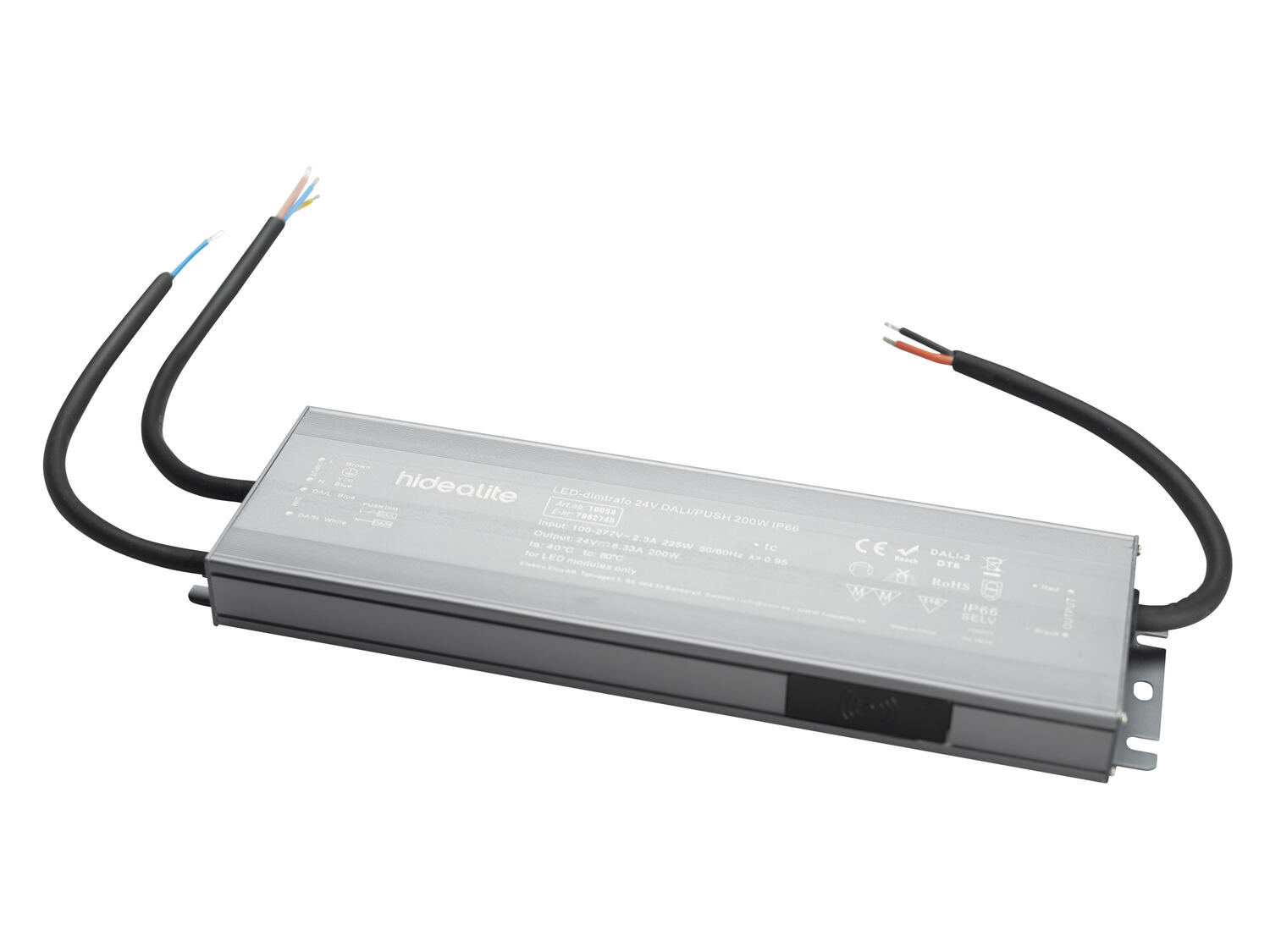 LED-himmenninmuuntaja 24V DALI/PUSH 200W IP66