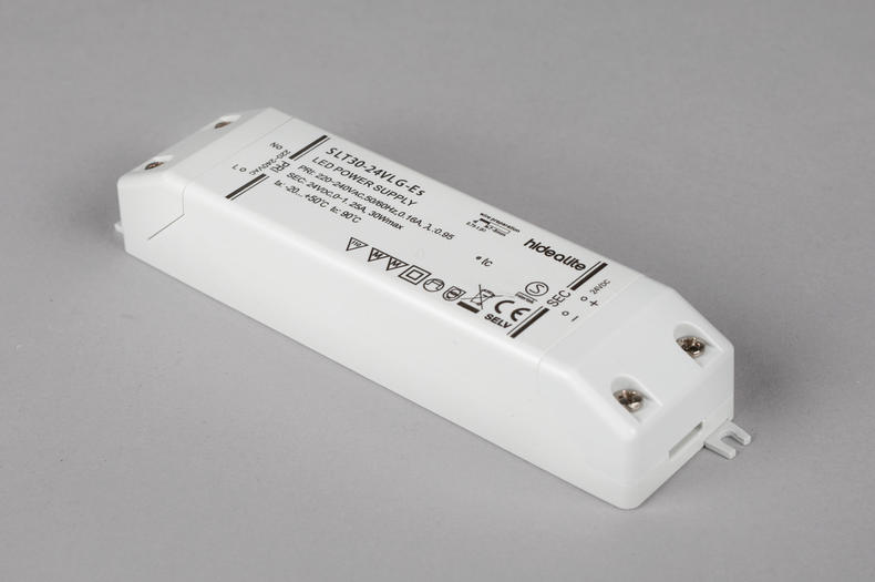 Transformateur LED 24V/DC, 0-30W, ultraplat, SELV
